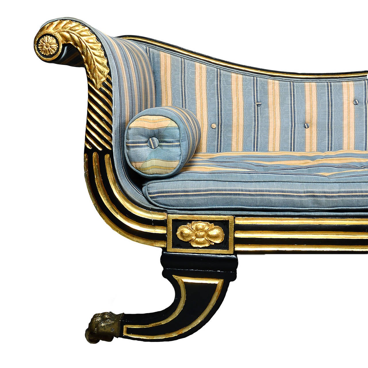 English Regency Painted and Gilt Sofa For Sale