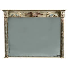 Antique Regency Gilt and Decorated Mirror, England circa 1810