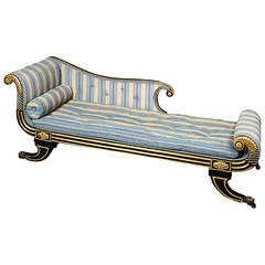 Antique Regency Painted and Gilt Sofa
