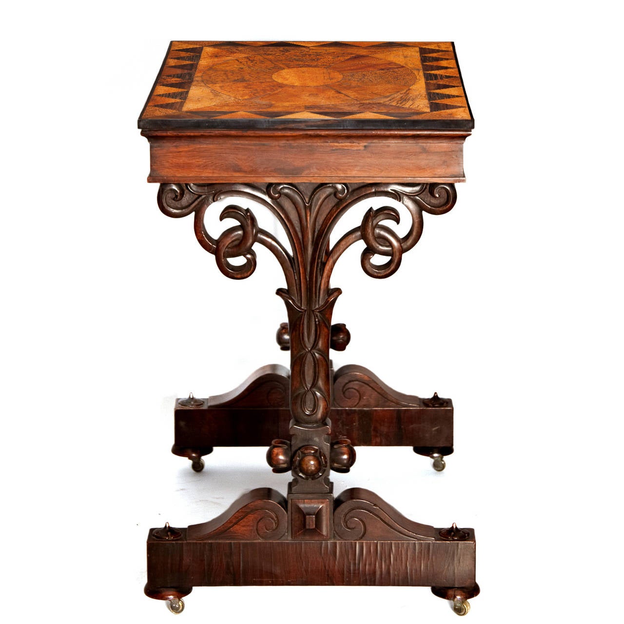 Anglo-Indian Sinhalese End Table Inlaid with Specimen Woods, circa 1840 In Good Condition In London, GB