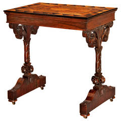 Anglo-Indian Sinhalese End Table Inlaid with Specimen Woods, circa 1840