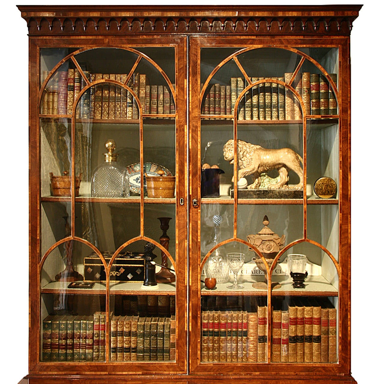 George III Mahogany Secretaire Cabinet, circa 1780-1785