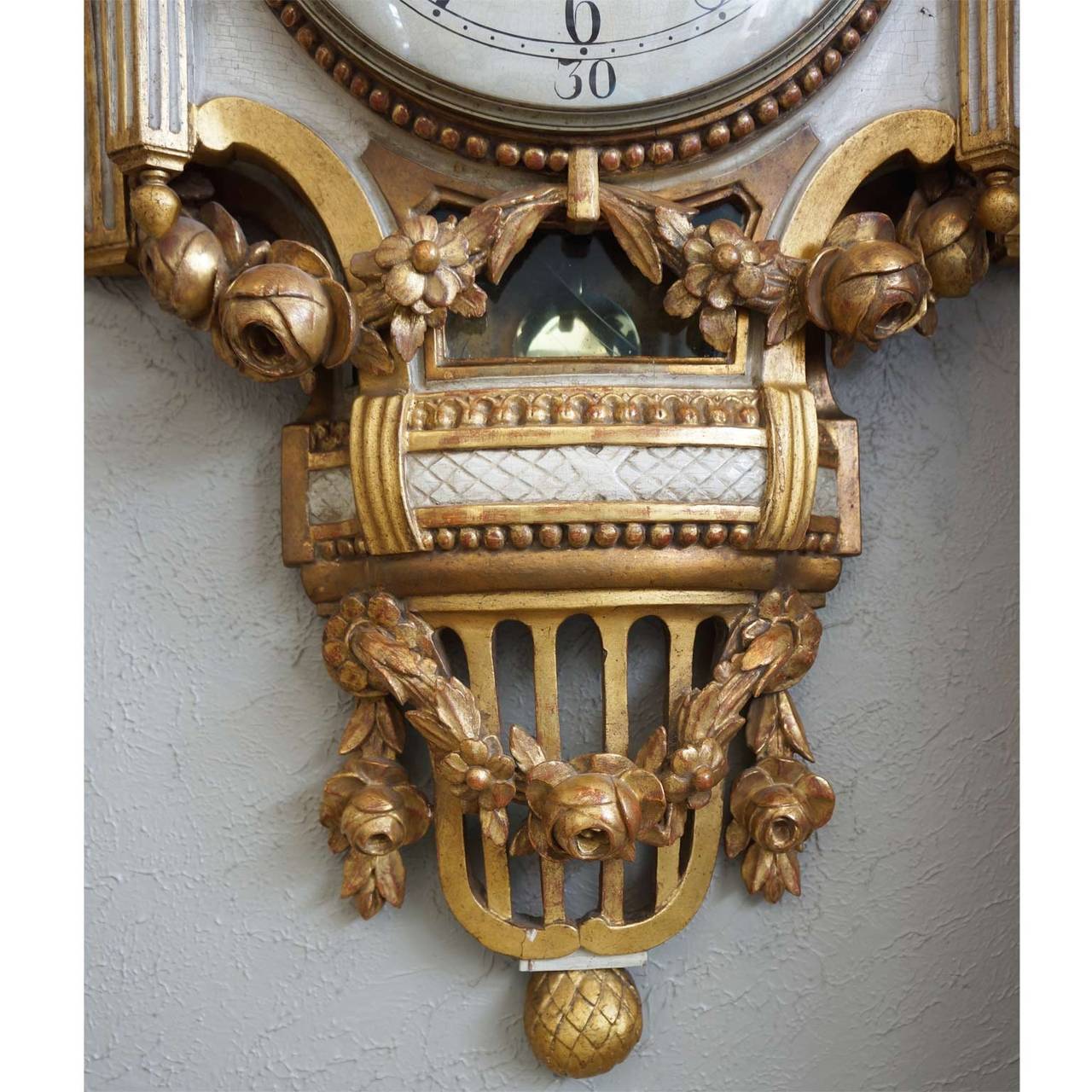Swedish 18th Century Gustavian Wall Clock For Sale 1