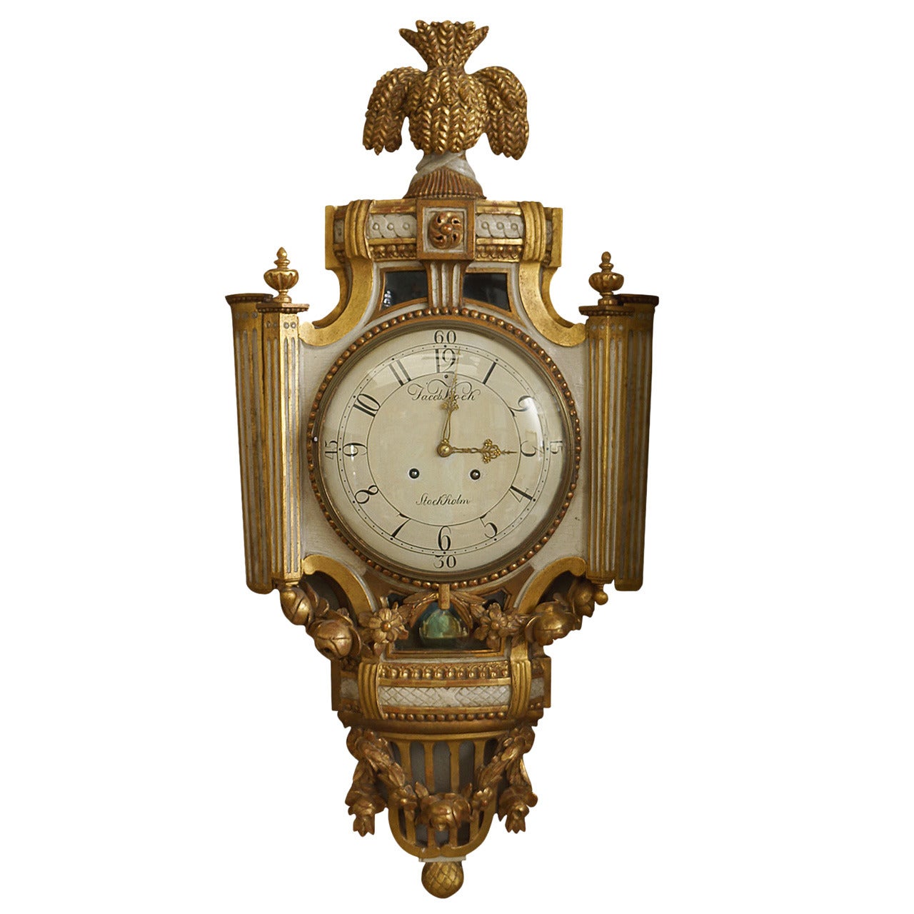 Swedish 18th Century Gustavian Wall Clock For Sale