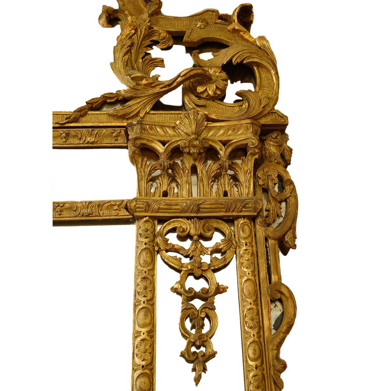 17th Century French, Louis XIV Gold Gilt Mirror For Sale 2