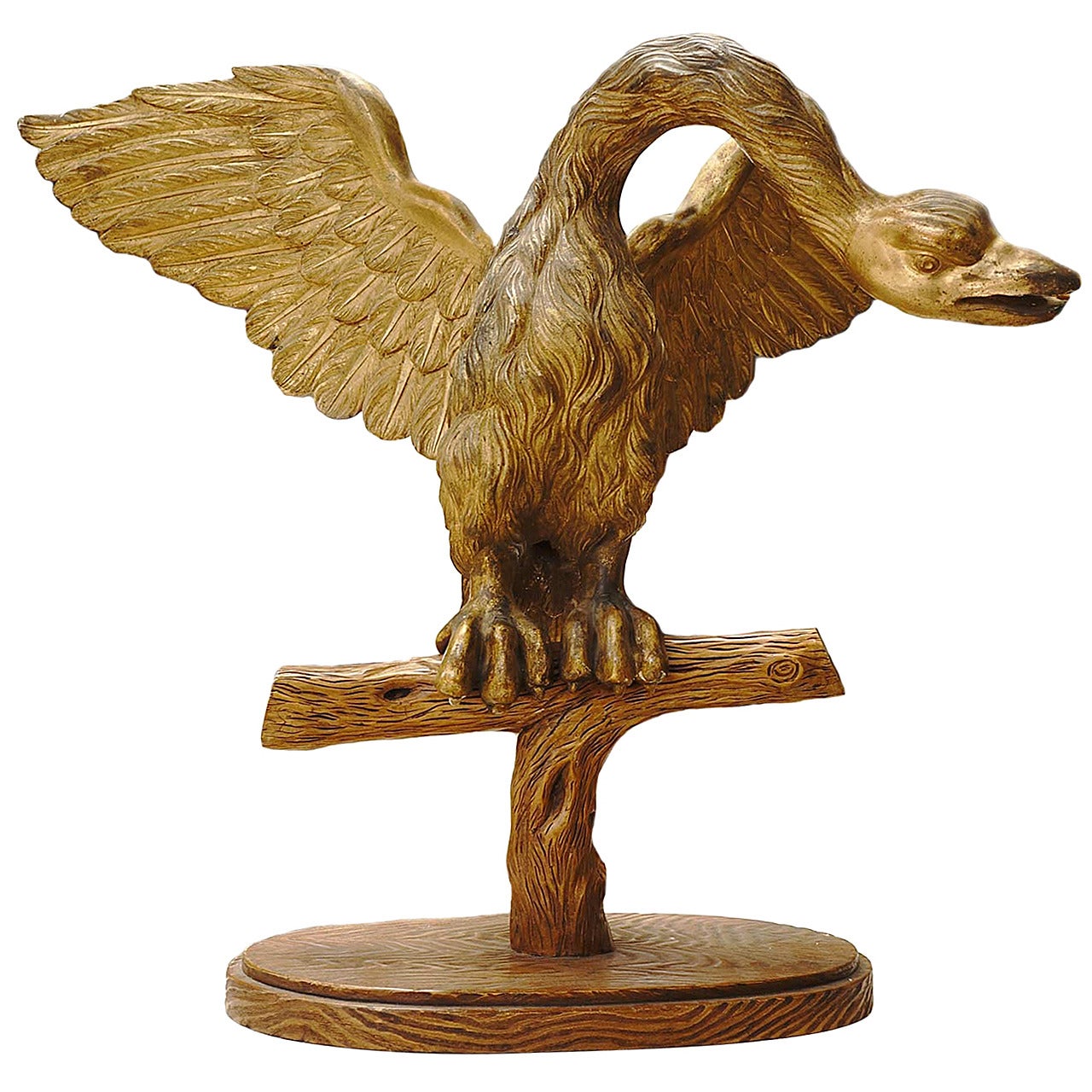 French Empire Giltwood Figure of a Swan For Sale