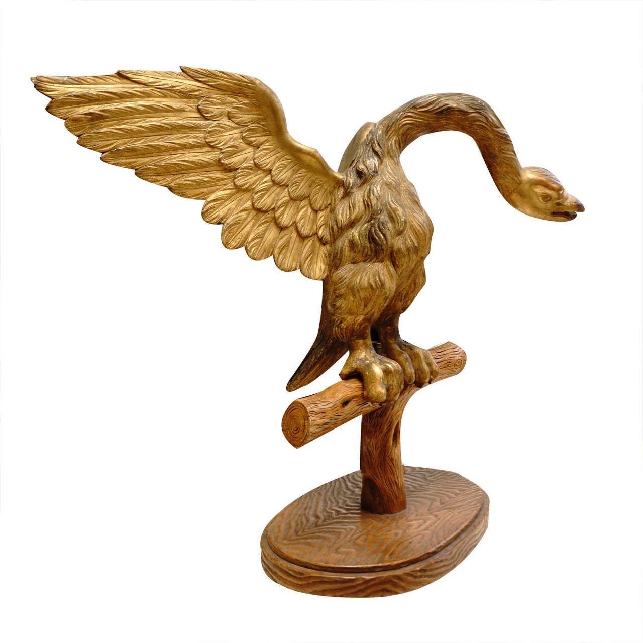 French Empire Giltwood Figure of a Swan In Excellent Condition For Sale In Carmel, CA