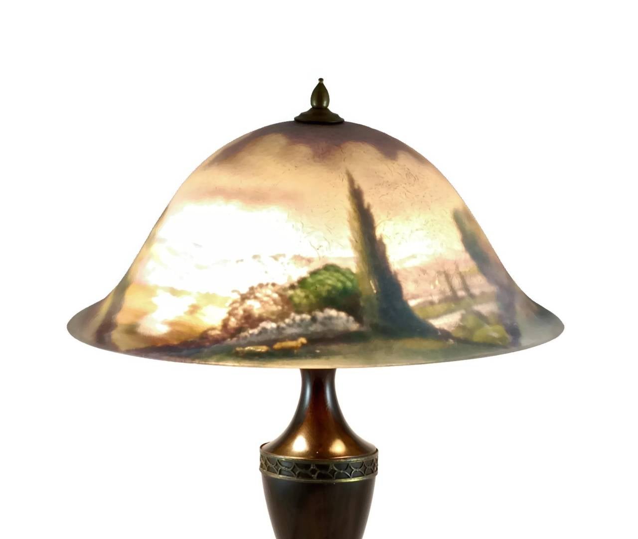 pairpoint reverse painted lamp
