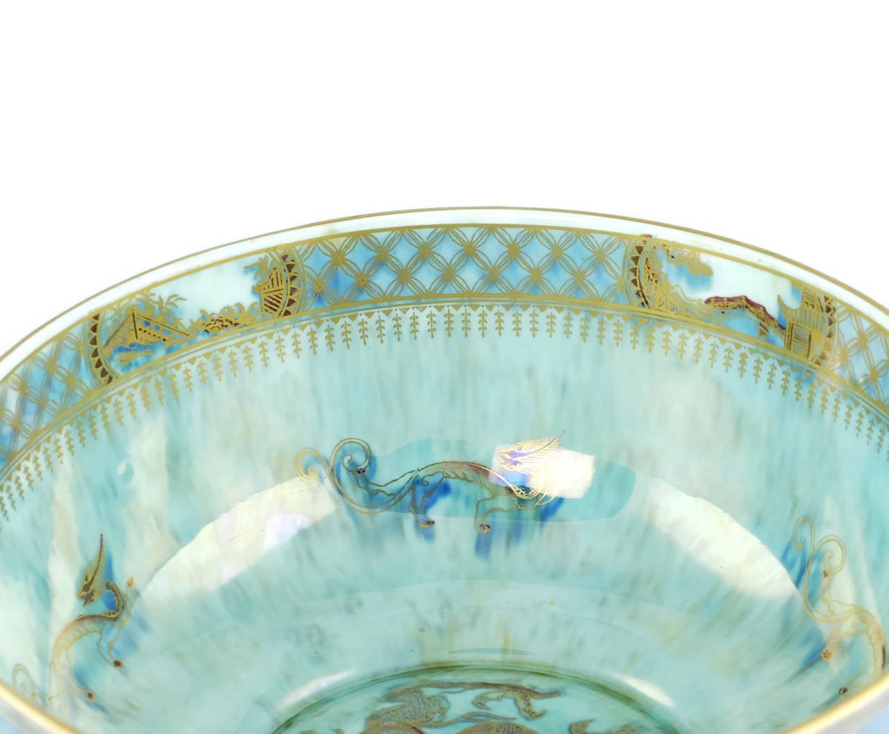 English Wedgwood Fairyland Lustre 'Celestial Dragons' Centerpiece Bowl