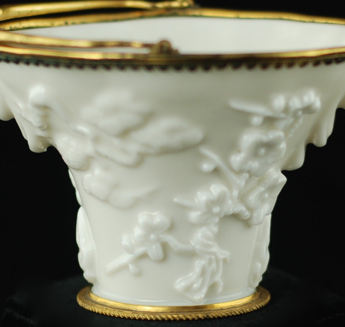 Kangxi Period Blanc de Chine Porcelain Libation Cup with Ormolu Mounts 3