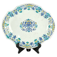 18th Century Polychrome Faience Lobed Platter 10