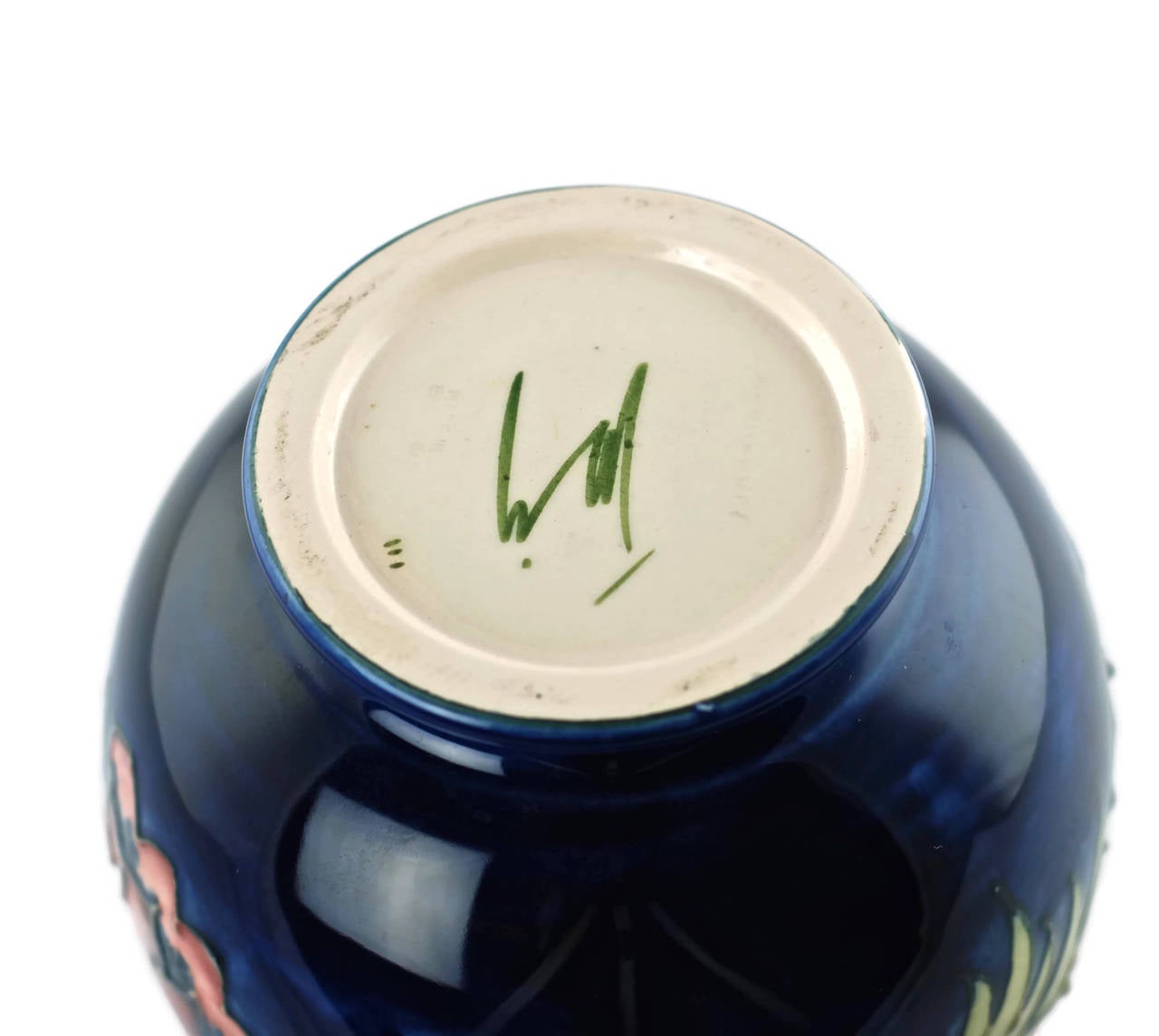 Walter Moorcroft Art Pottery 'Anemone' Vase In Excellent Condition In Cincinnati, OH