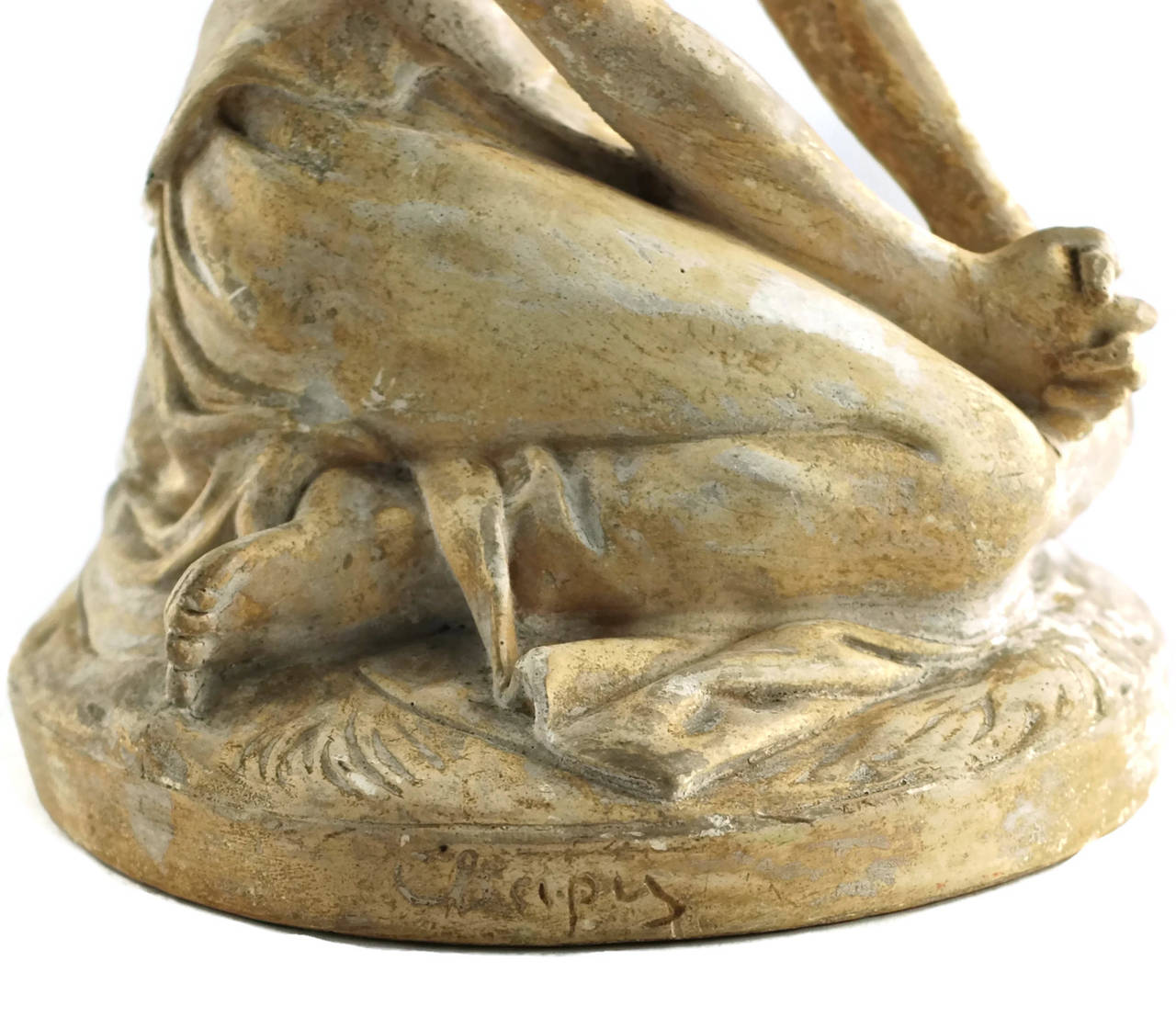 P.P. Caproni & Brother 'Jeanne d'arc à Domrémy' Cast Plaster after Henri Chapu In Good Condition In Cincinnati, OH