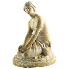 P.P. Caproni & Brother 'Jeanne d'arc à Domrémy' Cast Plaster after Henri Chapu