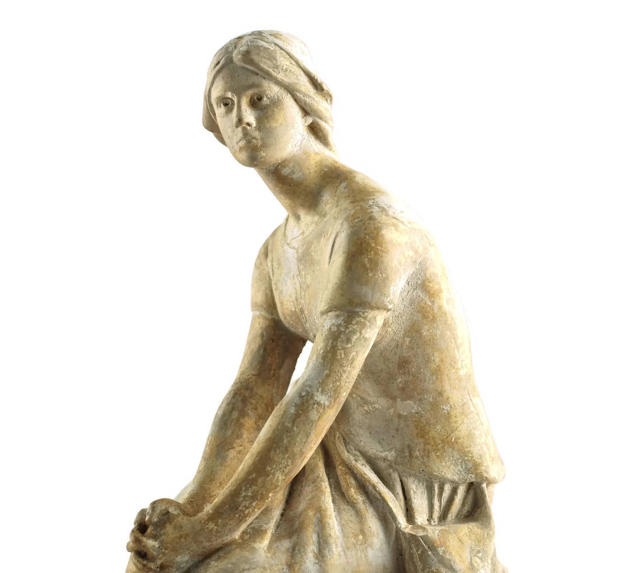 Belle Époque P.P. Caproni & Brother 'Jeanne d'arc à Domrémy' Cast Plaster after Henri Chapu