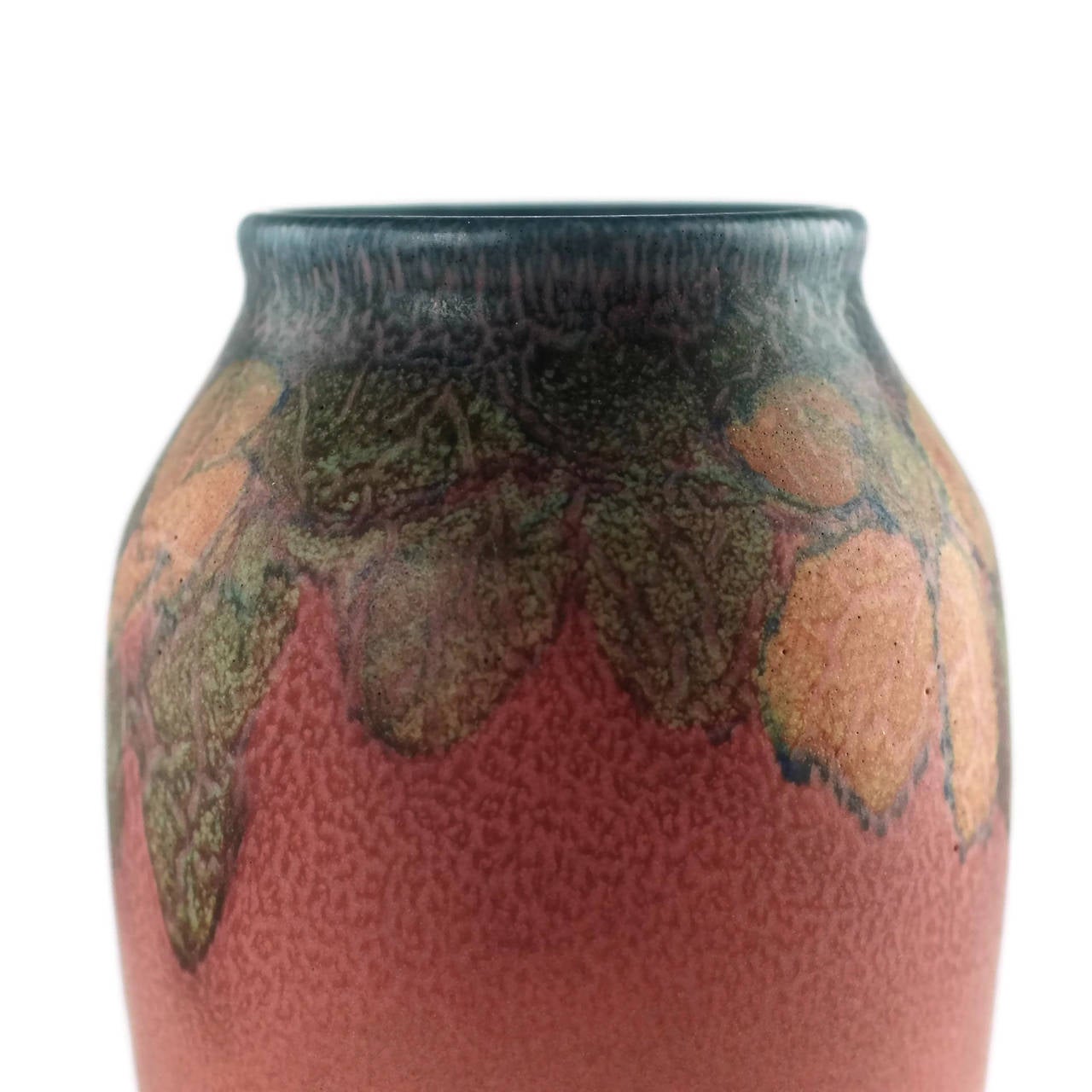 American Rookwood Pottery Nasturtium Vellum Vase, Signed Sallie Coyne