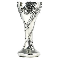 William B. Kerr & Co. Sterling Silver Art Nouveau Vase
