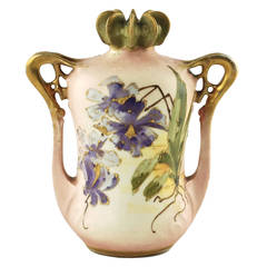Paul Dachsel for Riessner, Stellmacher and Kessel Amphora Porcelain Vase 1