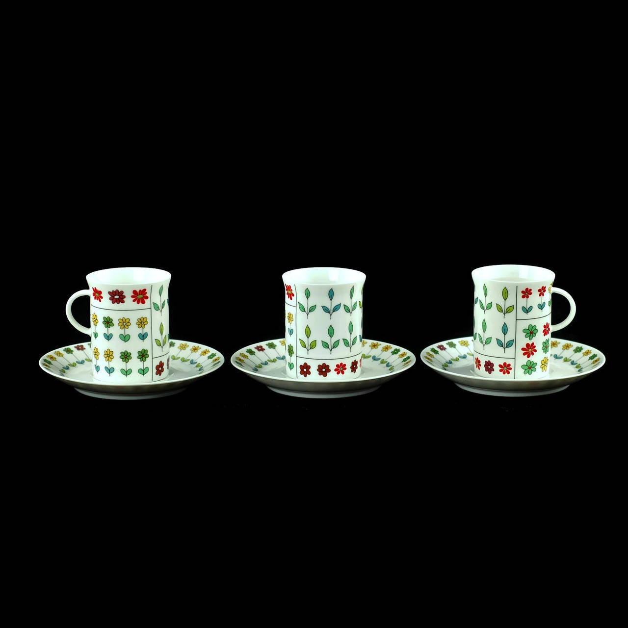 German Emilio Pucci for Rosenthal 'Piemonte' Porcelain Coffee Set