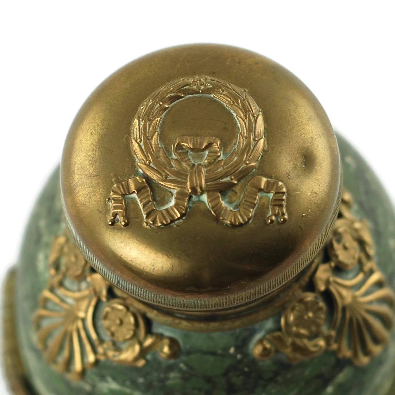 19th Century French Marble Inkwell with Bronze Doré Mounts 2