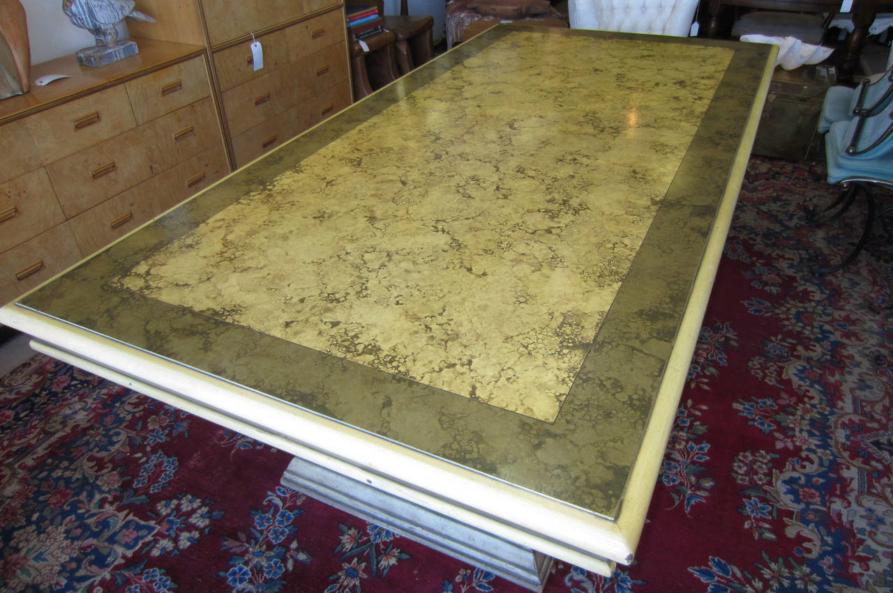Massive 1960s Hollywood Regency dining table by Beverly Hills designer
Phyllis Morris titled the 