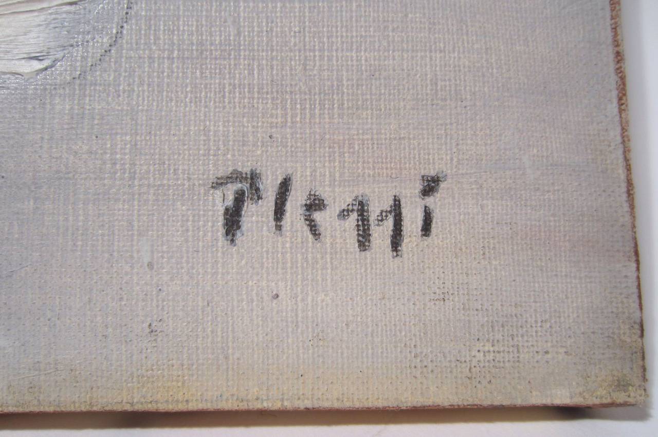 Mid-Century moderno Fabrizio Plessi (1940- ) Pittura ad olio astratta dalla Galleria Orler Italia in vendita