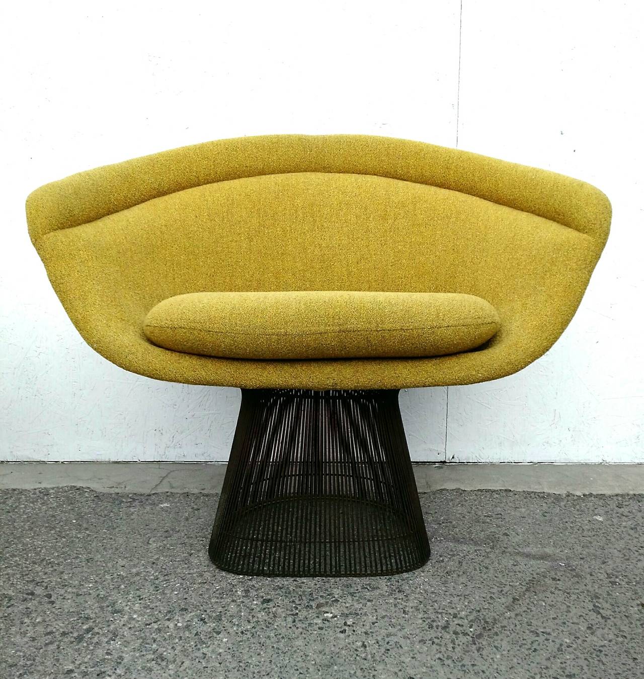 Mid-Century Modern Knoll Warren Platner Lounge Stühle mit Bronze Draht