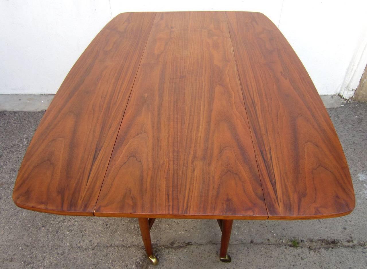 Mid-20th Century 1960 Drexel Declaration Kipp Stewart McDougell Drop-Leaf Sofa Table