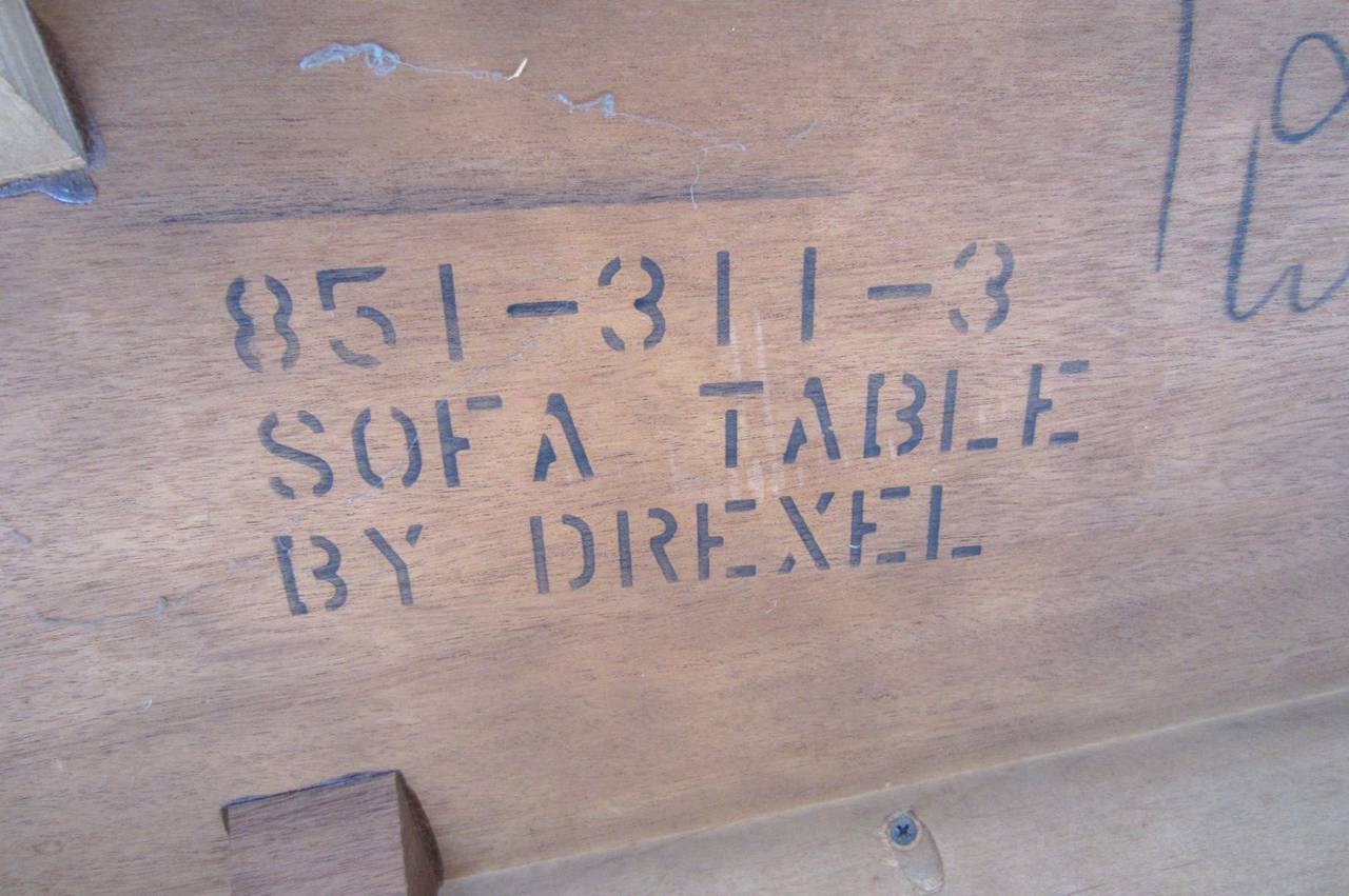 American 1960 Drexel Declaration Kipp Stewart McDougell Drop-Leaf Sofa Table