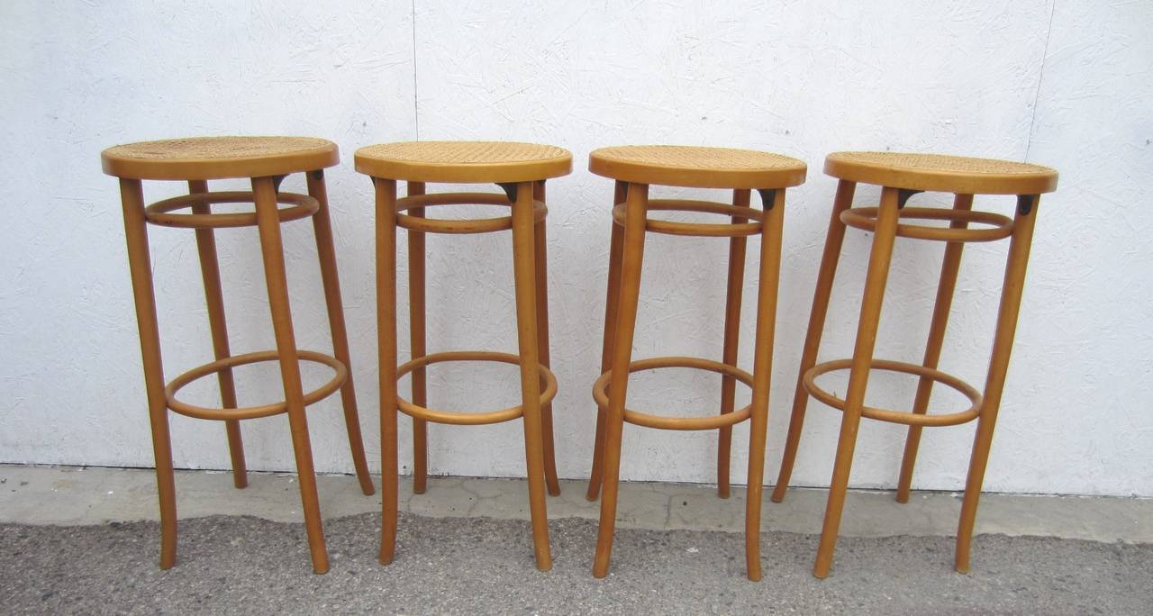 vintage cane stool