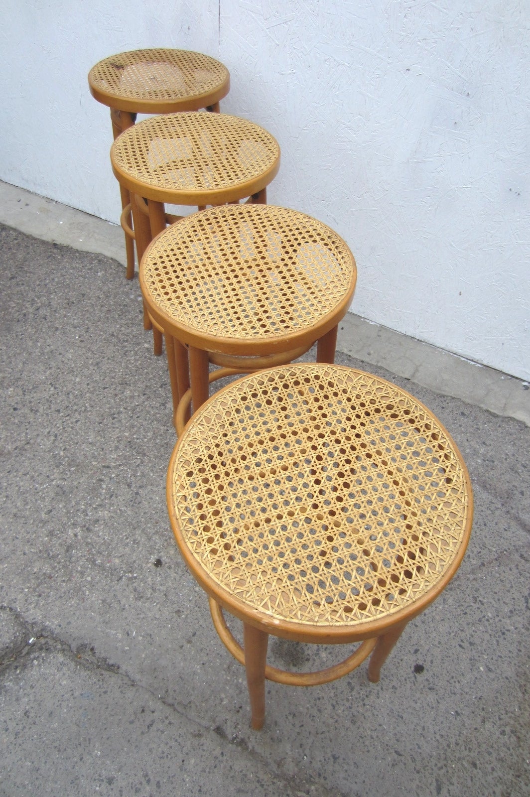 vintage cane bar stools