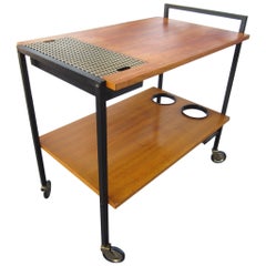 Mid-Century Modern Bar Serving Cart in the Style of George Nelson