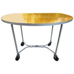 Art Deco Modernist Warren McArthur Industrial Serving Table or Bar Cart
