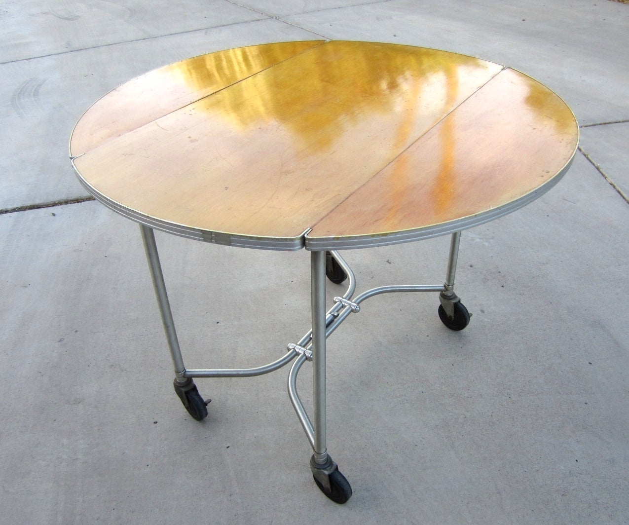 American Art Deco Modernist Warren McArthur Industrial Serving Table or Bar Cart