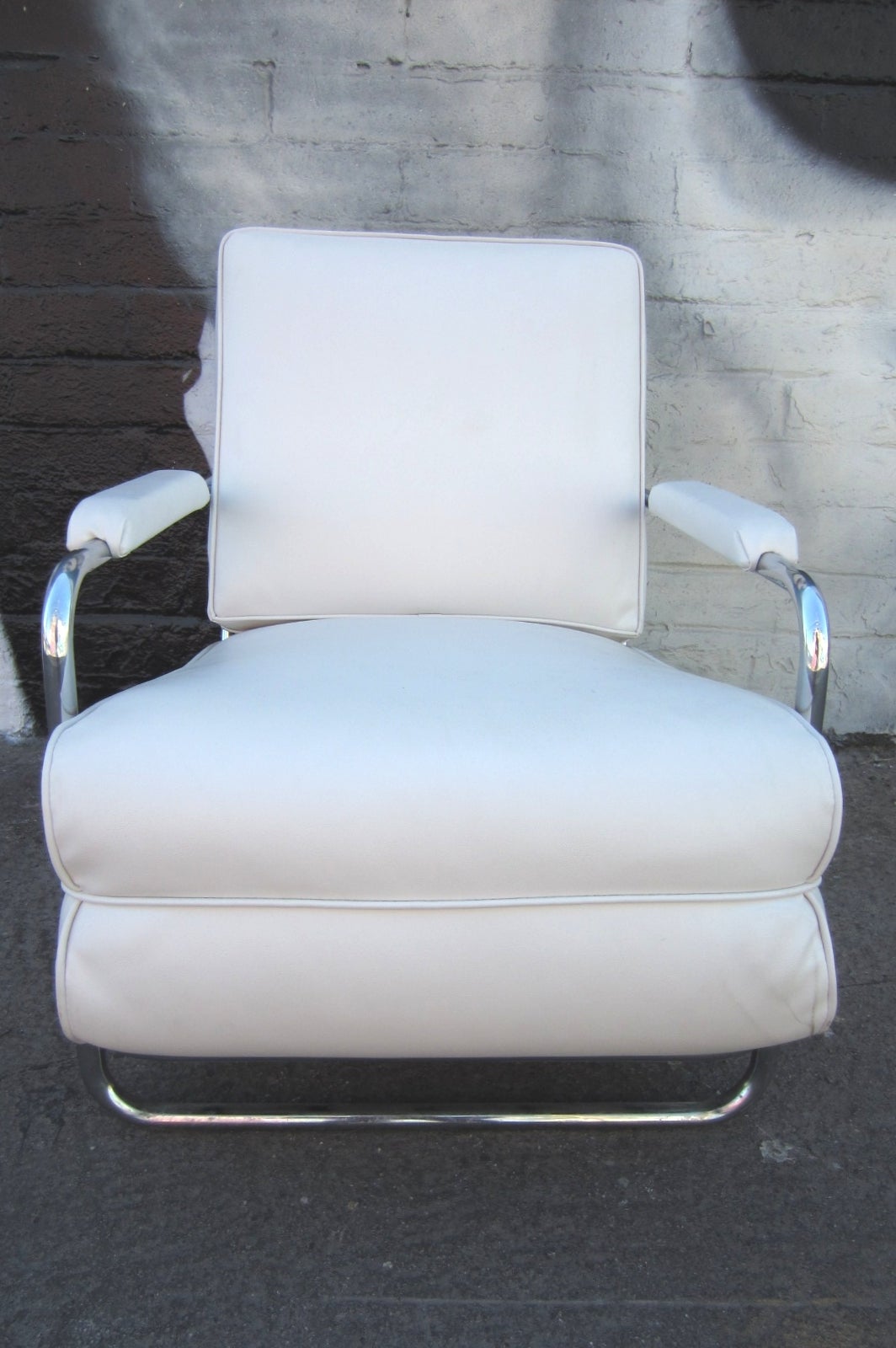 Art Deco Chrome Tube Lounge Chair By Gilbert Rohde For Troy