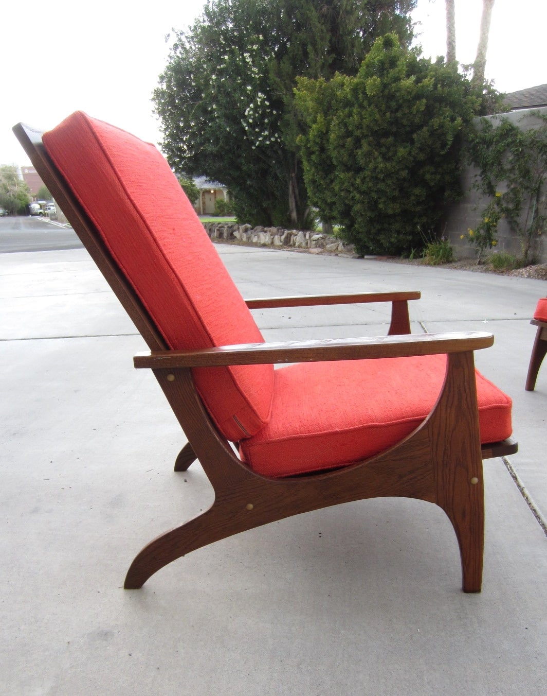 American Pair of Mid-Century Modern Sculptural Lounge Chairs