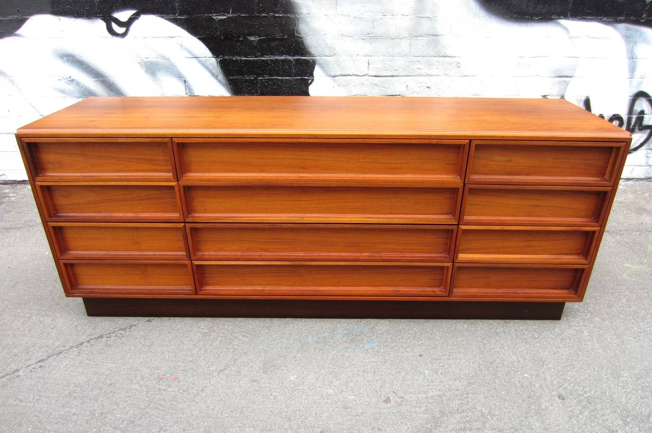Mid-Century Modern John Keal for Brown Saltman 12-Drawer Cabinet
