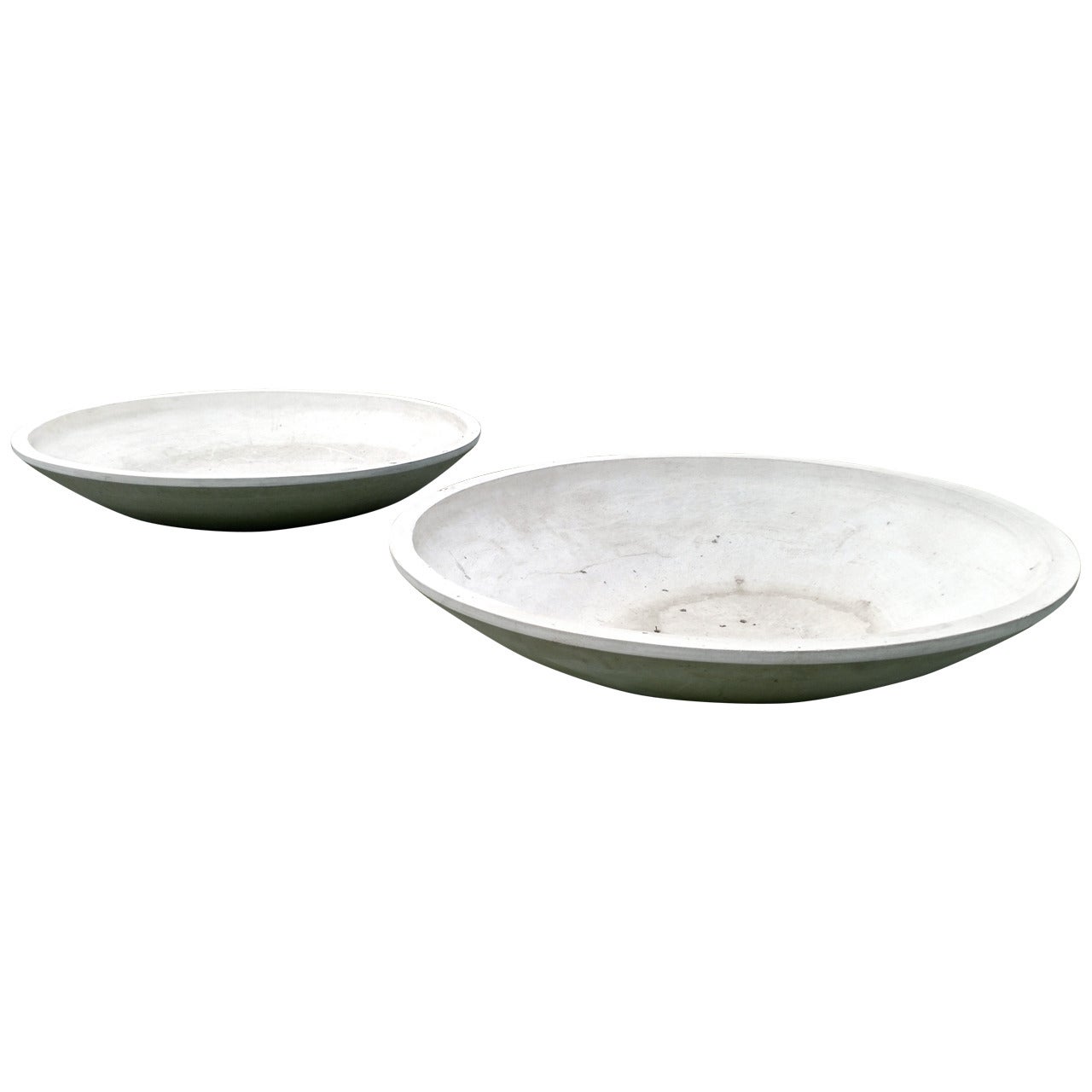 Mid-Century Modern Huge Architectural Pottery Saucer Planters