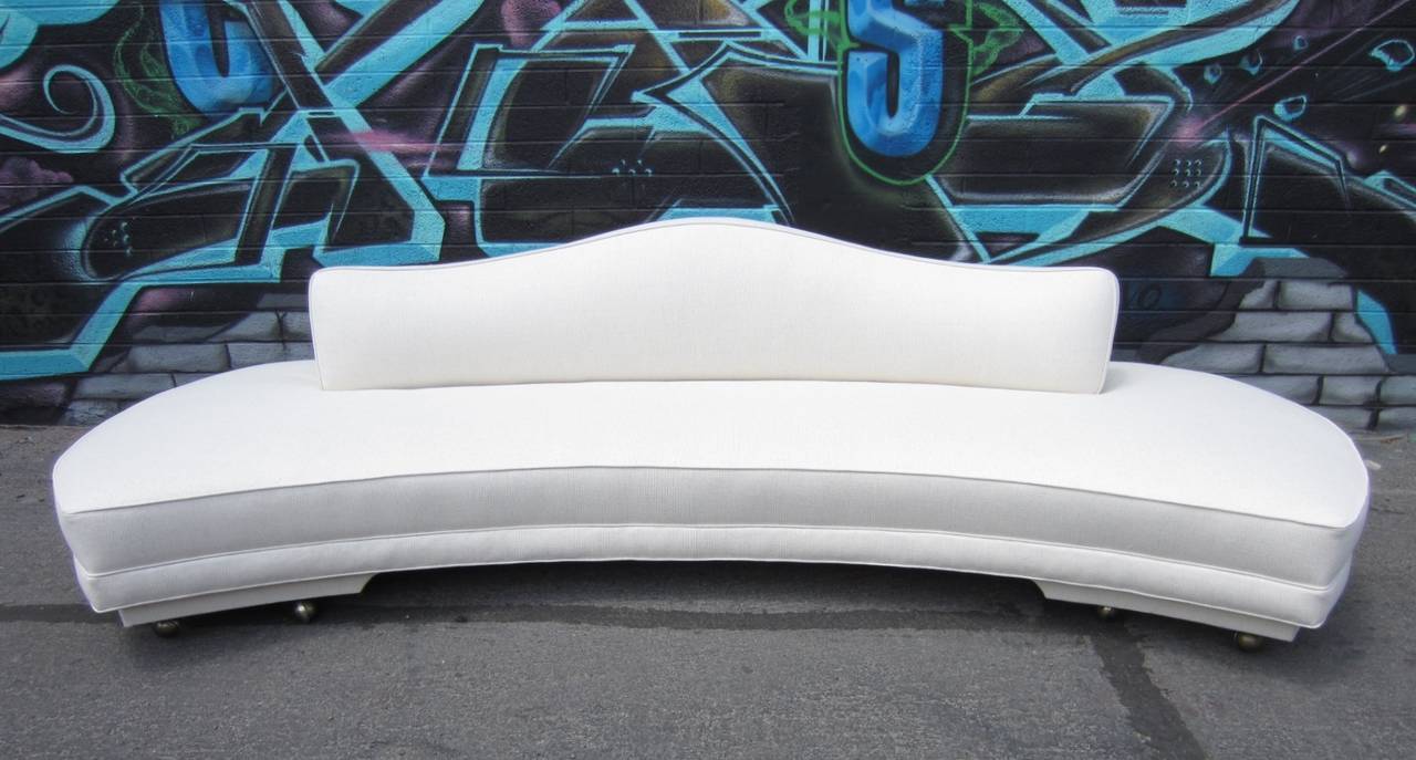1960s Regency Style Ten-Foot Floating Cloud Sofa in Pure White