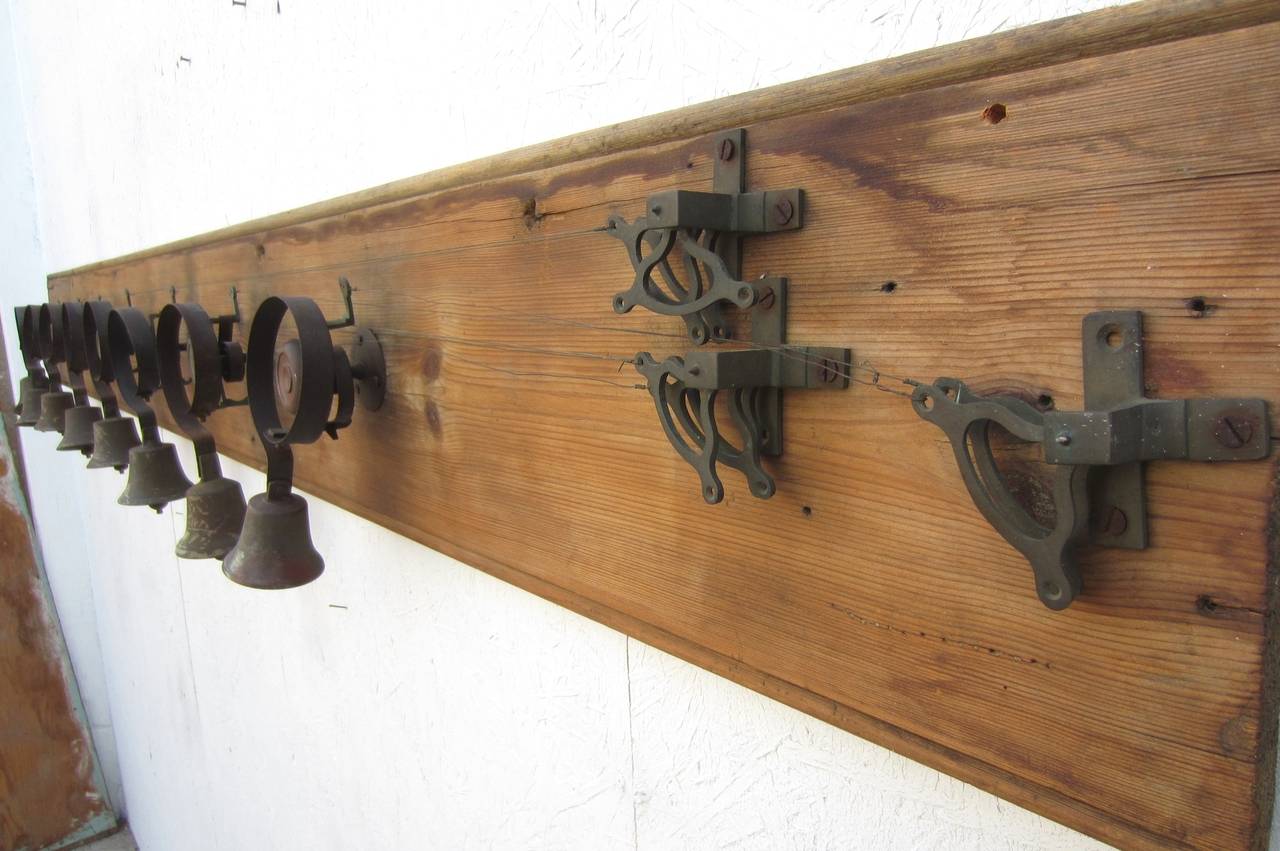 Early Victorian Architectural 1870s English Servants Eight-Bell System, Downton Abbey Style