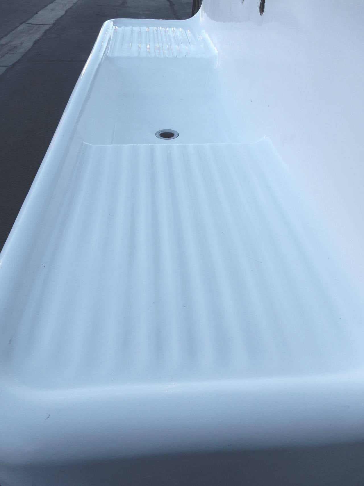porcelain farm sink with drainboard