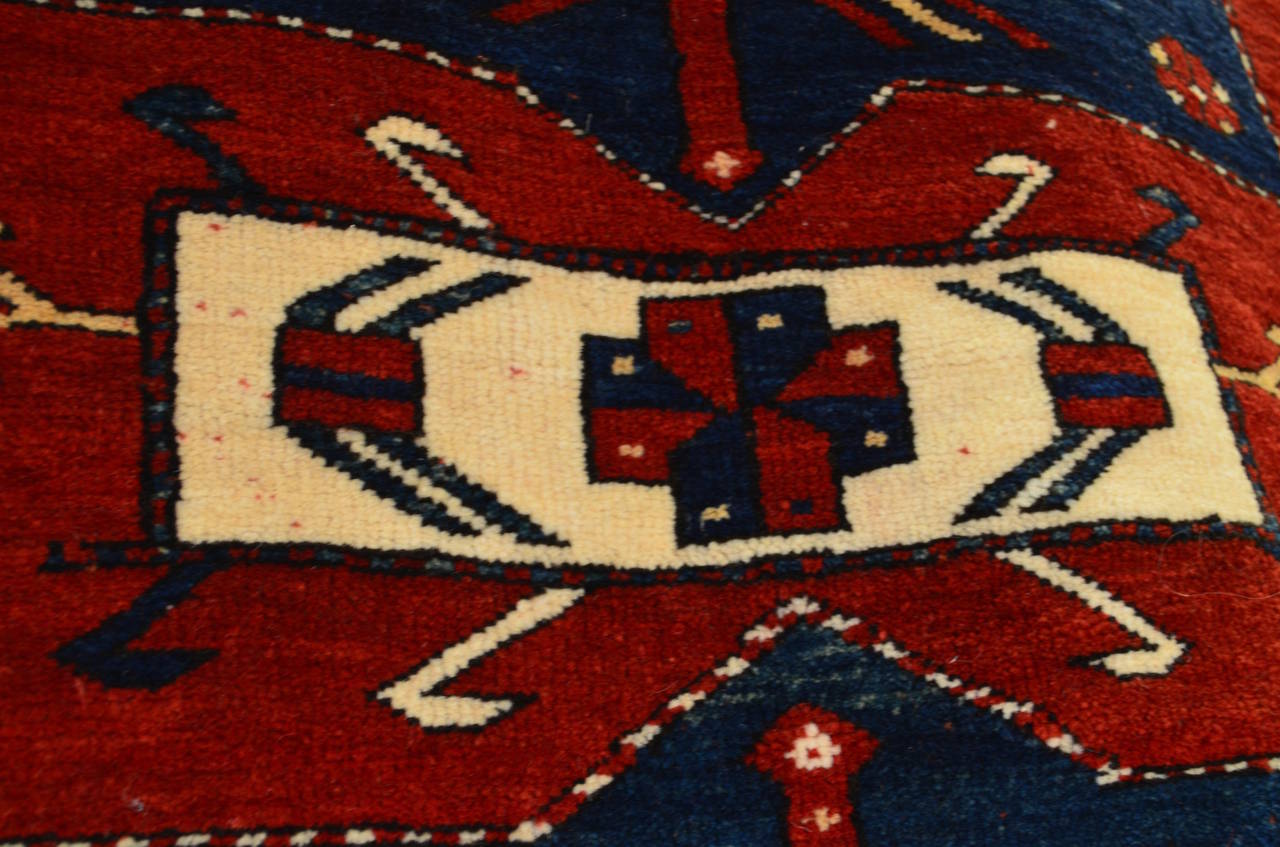 Hand-Knotted Antique Caucasian TOTEM Bordjalu-Kazak Carpet For Sale