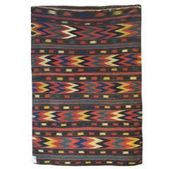 Antique Archaic Caucasian Kilim Rug