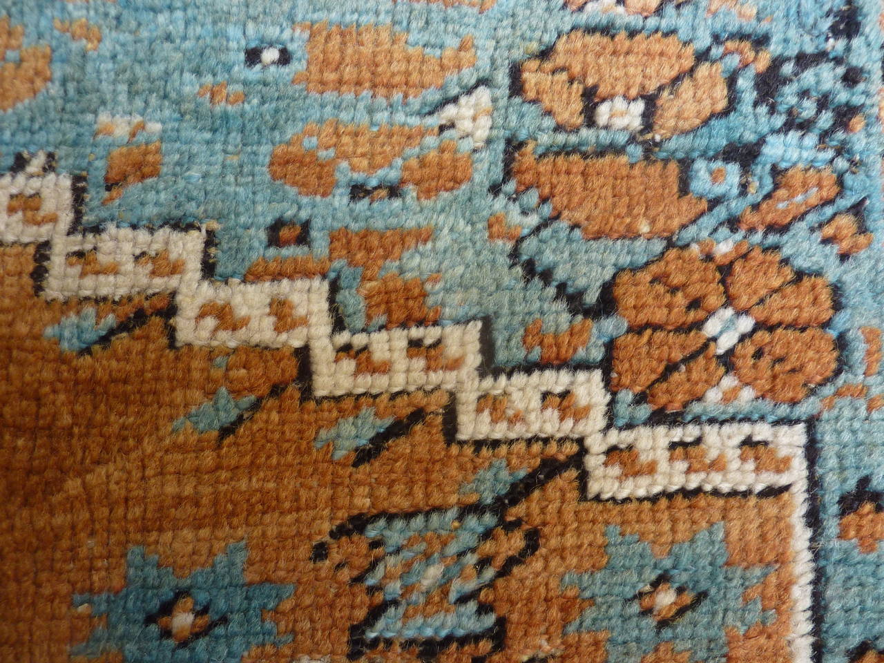 18th Century Golden Turquoise Koula Carpet 4