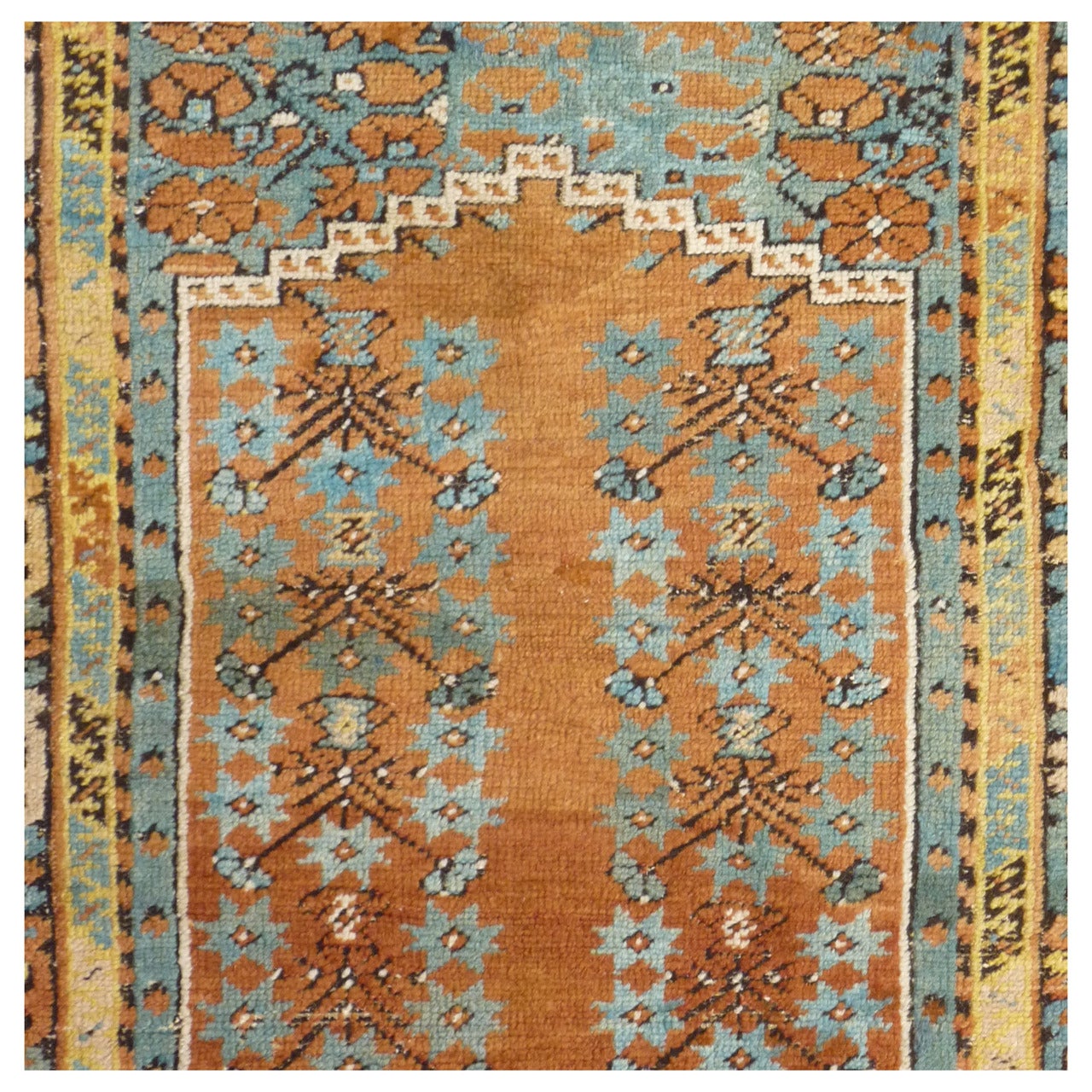 18th Century Golden Turquoise Koula Carpet