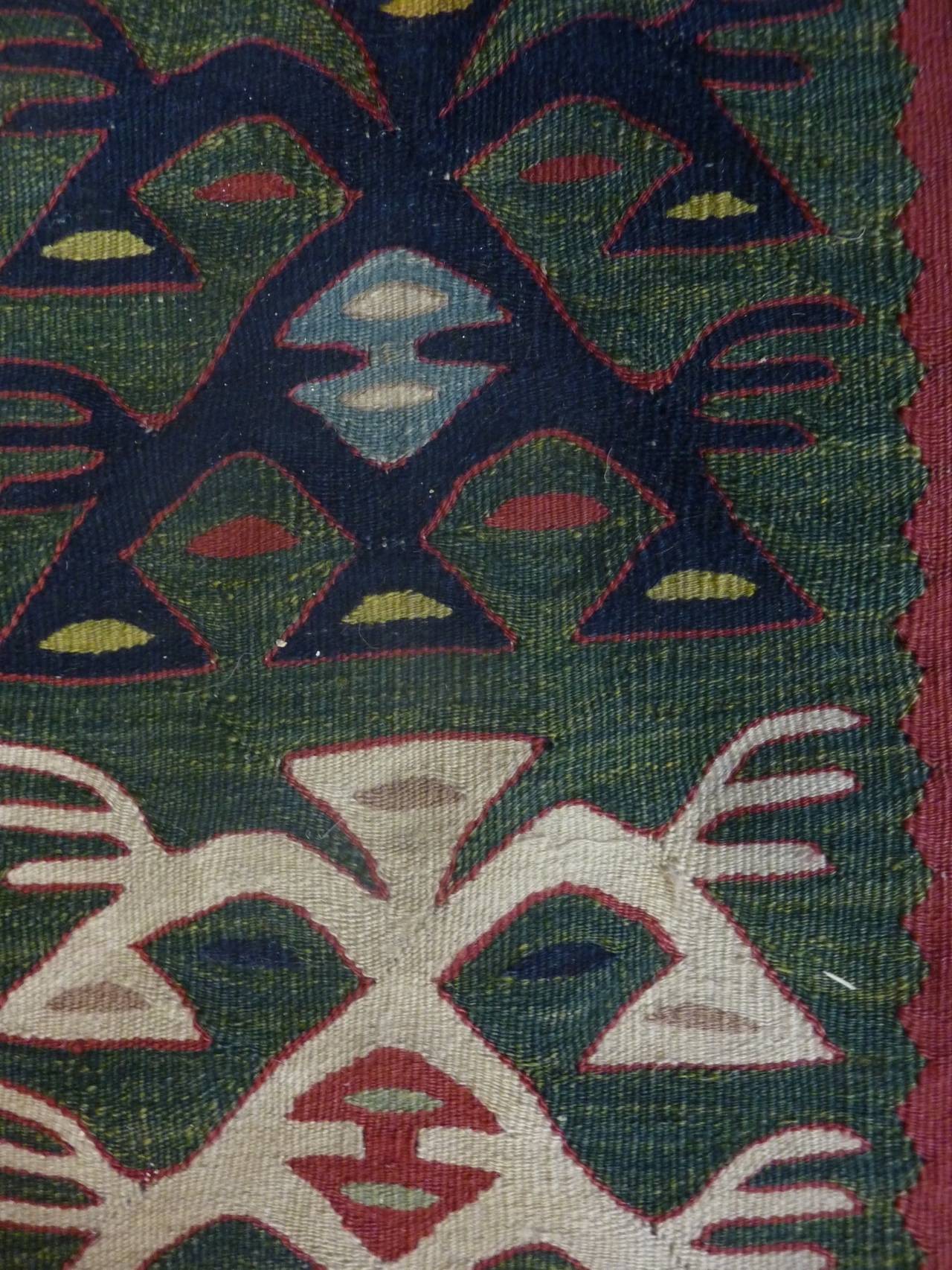 Antique Thracian Sharköy Kilim Dated 1849 2