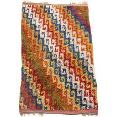 Antique Soft Graphic Long Haired Tulu Rug