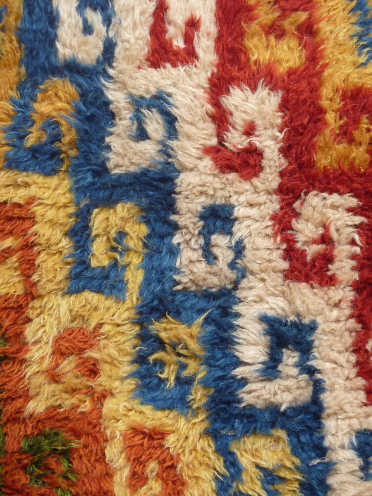 Soft Graphic Long Haired Tulu Rug