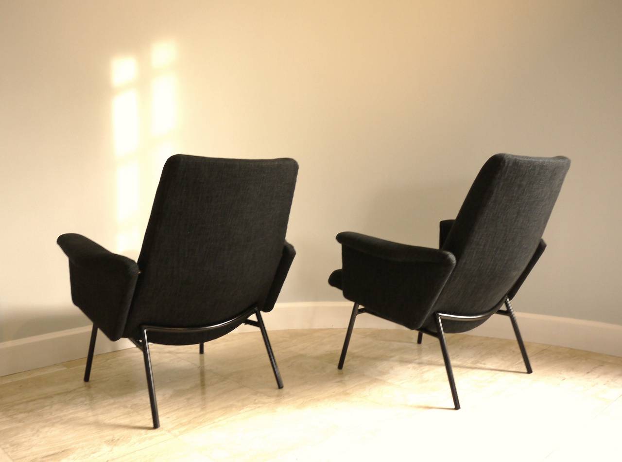 French Pair of SK660 Armchairs by Pierre Guariche