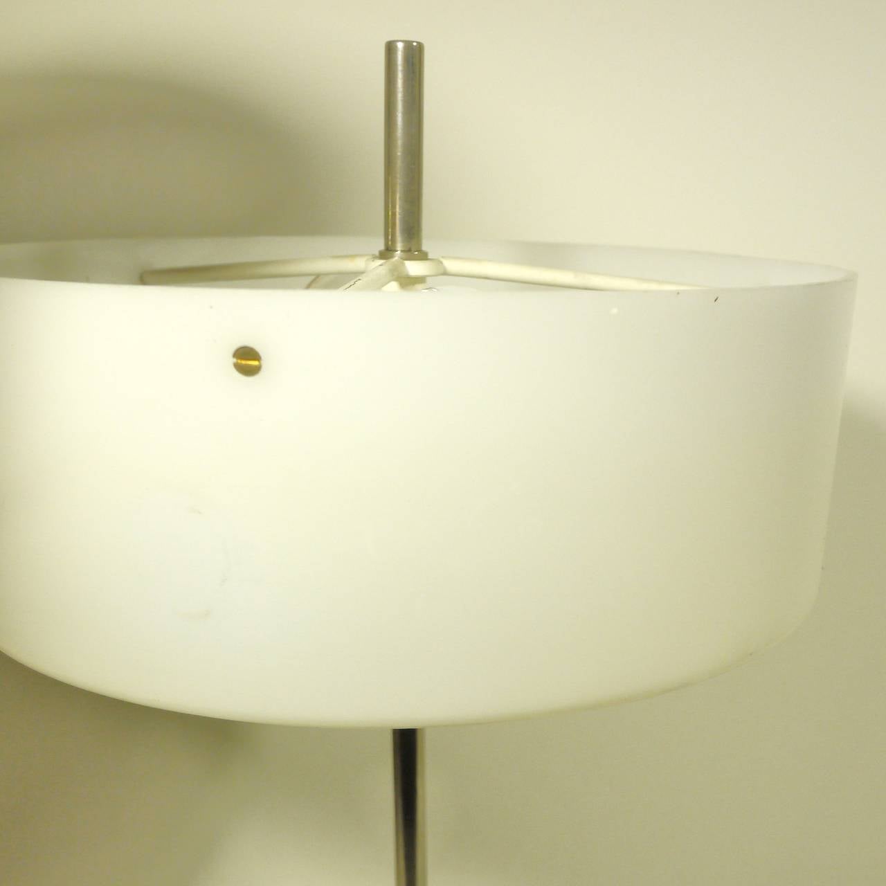 Mid-20th Century Black and White Table Lamp by Stilux For Sale